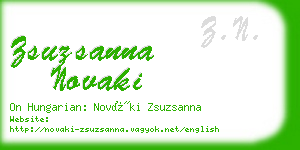 zsuzsanna novaki business card